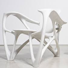 Other major projects include the 2006 bone chair (and its complementary furniture collection), molded from marble and porcelain mixed with resin, and composed using an algorithm that replicates the functionality and complexity of the human bone. Joris Laarman Lab At Friedman Benda Dezeen