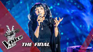 Justine was crowned the winner of the voice kids (picture: Gala Make You Feel My Love The Final The Voice Kids Vtm Youtube