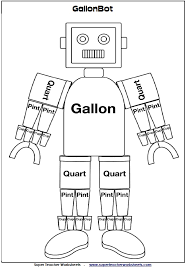 Capacity Worksheets Gallons Quarts Pints And Cups