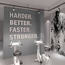 Gym Gym Decor Harder Better Faster Stronger Gym Stickers Wall Decor Wall Art 3d 3d Art Wall Hangings Signs Gift Sku Hbfs3d Gym Decor Gym Room At Home Home Gym Decor