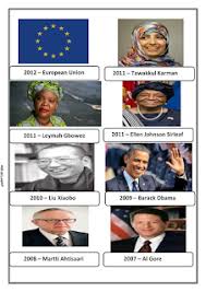 مشروع الحائزين على جائزة نوبل للسلام لمادة اللغة الانجليزية للسنة الثانية ثانوي مدونة التعليم والتربية