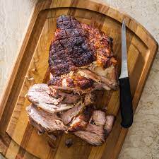 Place the roast upright on a plate, with the shank pointing straight up. Slow Roasted Pork Shoulder With Peach Sauce Cook S Illustrated