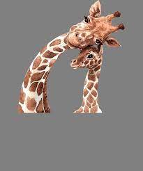 Mother And Baby Animals Watercolor Giraffe Mom And Giraffe Baby Giraffes Digital Art By Stacy Mccafferty