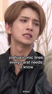Joshua iconic lines . . ✩ ✩ . . ✩ ✩ . . please give more love and support  to @seventeen._core and @saythename_17 #SEVENTEEN #svtsuper #seventeenfunny  #mingyuedit #kpopfunny #kpoptrending #trending ...