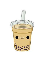 An old drawing i did as a sticker design on redbubble. Cute Bubble Tea Photographic Print By Daanrekers In 2021 Cute Food Drawings Tea Wallpaper Cute Cartoon Food