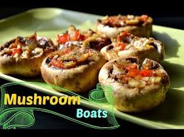 Stuffed Mushroom Boats No Bread No Potato Appetizer Recipe By Chawlas Kitchen Potato Appetizers Recipes Gourmet Appetizers Recipes Holiday Appetizers Recipes