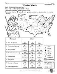 Weather Map Worksheet 4th Grade Weather Worksheets Teaching Weather Weather Science