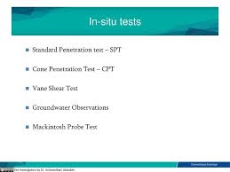 Mackintosh probe, explain the work procedure of mackintosh probe test at site. Geotechnical Engineering Site Investigation Ppt Download