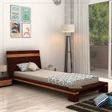 Buy Melisandre Single Bed Mahogany Finish Online In India Wooden Street Single Bed Bed Wooden Street