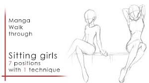 Female bases, girls in dress or hair, male bases and animal, chibi group, lineart easy pose. Agamerdraws Manga Girls Sitting 7 Ways Youtube