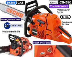Now pull on the starter rope a few times until the engine coughs. Echo Cs 590 Timber Wolf Chainsaw Review Classic 20 Gas Chainsaw