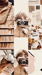 Tae Taehyung Brown Aesthetic Objek Gambar Fotografi Gaya Poster