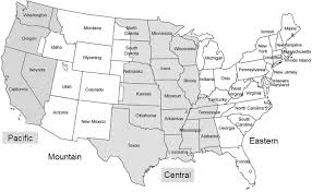 Us Time Zones Est Cst Mst Pst Hst And Akst United States Map Labeled United States Map Printable Us Map Printable