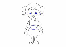 Firstly start drawing with basics, mark a horizontal line below the lower border of eyes. Drawing Simple Baby Girl Drawing Easy