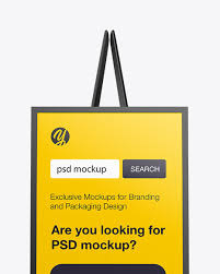Download Easel With Frame Mockup Front View In Indoor Advertising Mockups On Yellow Images Object Mockups PSD Mockup Templates
