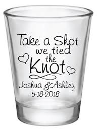 Select from personalized wedding stemless wine glasses to shot glasses for that b achelorette party, you'll find a favor glass that fits any occasion. 168 Personalized Wedding Favor Shot Glasses Customized Romantic Wedding Designs Wedd Shot Glasses Wedding Favors Shot Glass Wedding Wedding Favours Shots