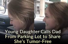 Young Daughter Calls Dad From Parking Lot In Order To Announce That She No  Longer Has Tumor 😭 Video with his sweet reaction in the comments👇