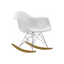 Nicer Furniture Eames Style Molded Modern Plastic Rocking Armchair White Best Buy Canada