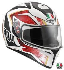 Agv K 3 Sv Vulcan White Black Red Helmet Full Face Motorcycle Helmets Motorcycle Helmets