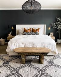 Master bedroom accent wall black. Orc Week One Dark Moody Master Bedroom Inspiration Miranda Schroeder