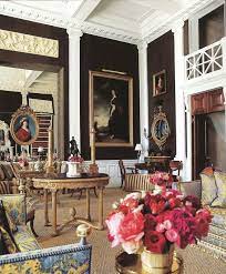 See more ideas about beautiful interiors, beautiful, double height living room. Carolyne Roehm New York Living Room With Brown Velveteen Walls Laurel Home
