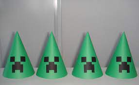 Pin By Leslie Collins On Richie S Minecraft Birthday Party 2013 Minecraft Birthday Minecraft Birthday Party Birthday Party Hats