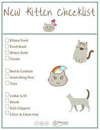 New Kitten Checklist Petrest Kitten Checklist Kitten Care Cat Care Tips