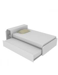 Pannelli, matrimoniale, singolo, contenitore e fai da te. 864rk Letto Cameretta 120x190 Singolo Con Elemento Contenitore In Testata E Secondo Letto Estraibile