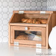 Mountain woods extra large acacia wood antique style bread box. Diy Bread Box Houseful Of Handmade