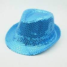 Shop Online Sky Blue Sequins Work Summer Party Hat For Children Kids Summer Party Summer Kids Party Hats