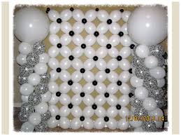 Backdrop Black And White Balloon Decoration Ideas Black And White Balloon Wall And Columns Nyc Balloon Squad Balloon Wall Decorations Balloon Wall Black And White Balloons