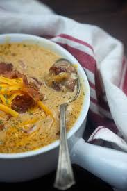 This crockpot bacon cheeseburger soup is a perfect game day dinner. Bacon Cheeseburger Soup That Low Carb Life