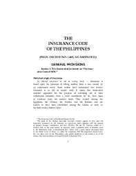 Fgu alleged that anco and smc failed to exercise ordinary diligence or the diligence of a good father of the family in the care and supervision of the cargoes. Pdf The Insurance Code Of The Philippines Immersion Ed Nomel And Dr Leh Academia Edu