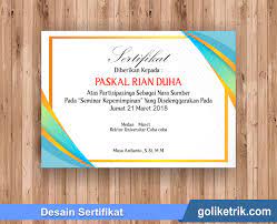 Contoh desain blangko sertifikat kosong format coreldraw dan ms. Download Desain Sertifikat Format Docx Word Dan Cdr Coreldraw Bisa Edit 100 Free Goliketrik