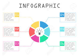 business infographic circle chart step by step way to success