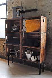 Funktionale eleganz für ihre wohnräume. Kunstvolle Industrial Style Mobel Und Regale Meine Favoriten Obstkisten Regal Kisten Regal Regal Selber Bauen