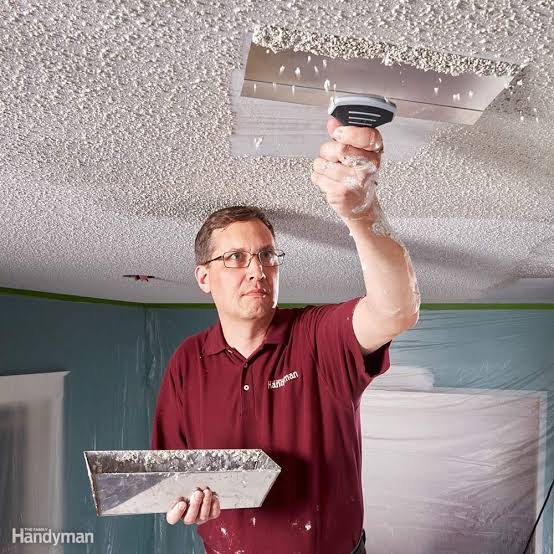 Before Popcorn Ceiling Removal North Vancouver