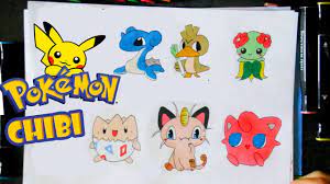 Bekijk meer ideeën over pokemon, tekenen, stap voor stap tekenen. 6 Chibi Pokemon Tekenen Pokemon Gen 1 Chibi S Tekenen Youtube