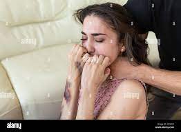 Victim, abuse and domestic violence - Cruel man covers woman's mouth Stock  Photo - Alamy