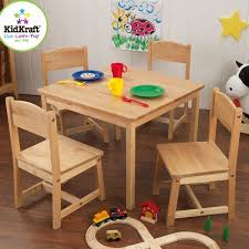 Farmhouse Kids 5 Piece Square Table And Chair Set Farmhouse Table Chairs Kids Table Chair Set Kids Table And Chairs