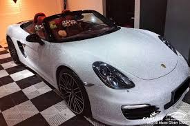 High flexible hybrid polymeric vinyl film adhesive: Mg 10 Matt Glitter Silber Vinyl Matt Autoverpackung Fur Porsche Greenland Sino Vinyl