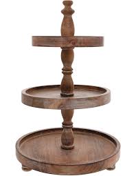 Heritage Wooden 3 Tier Stand 30x46cm Myer Wooden Cake Stands Wooden Tiered Stand Cake Stand With Dome