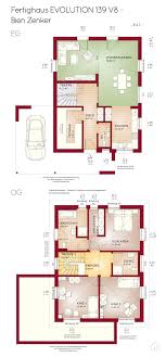 Grundriss Stadtvilla Rechteckig Mit Carport Garage Walmdach Architektur 4 Zimmer 140 Qm Zwei Etagen T Grundriss Einfamilienhaus Grundriss Haus Grundriss