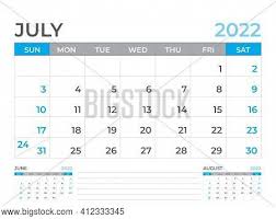 July 2022 Page Vector Photo Free Trial Bigstock