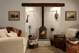 Wood Burning Stoves Simple Home Decoration Small Wood Burning Stove Brick Wallpaper Living Room Living Room Wood