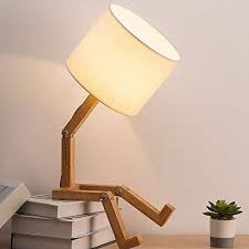 Haitral Creative Desk Lamp Cute Table Lamps With Wooden Https Www Amazon Com Dp B07dxmx5c Table Lamps For Bedroom Natural Table Lamps Wooden Table Lamps