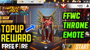 Looking for free fire redeem codes to get free rewards? How To Get Ffwc Throne Emote In Freefire Battleground Topup Reward Ffwc Throne Emote Youtube