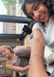 Grace Matias Clapping with Her Faves