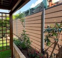 Recinzione Giardino WPC Effetto Legno Pannelli Chiusura Totale Privacy