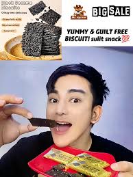 Yummy and guilt free biscuits! #blacksesamebiscuit #mrsquirrel #snack  #biscuit